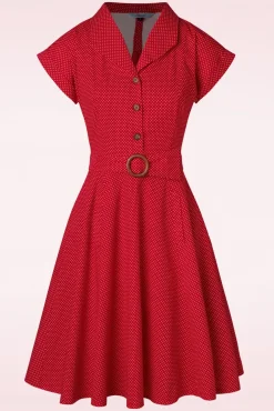 Polka Dot Dance Jurk In Rood