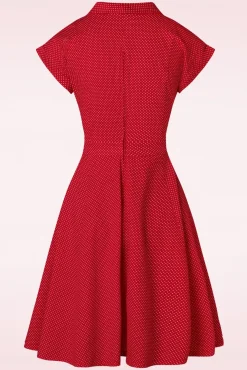 Polka Dot Dance Jurk In Rood