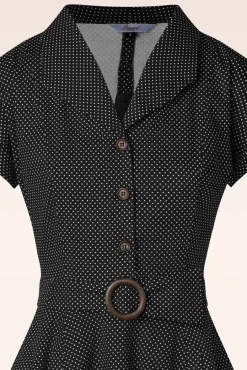 Polka Dot Dans Jurk In Zwart