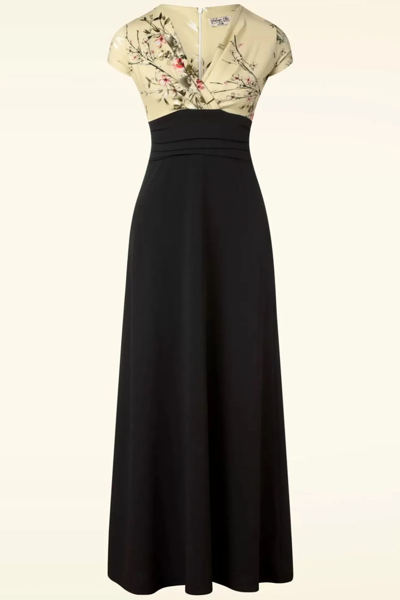 Rinda Floral Maxi Jurk In Zwart