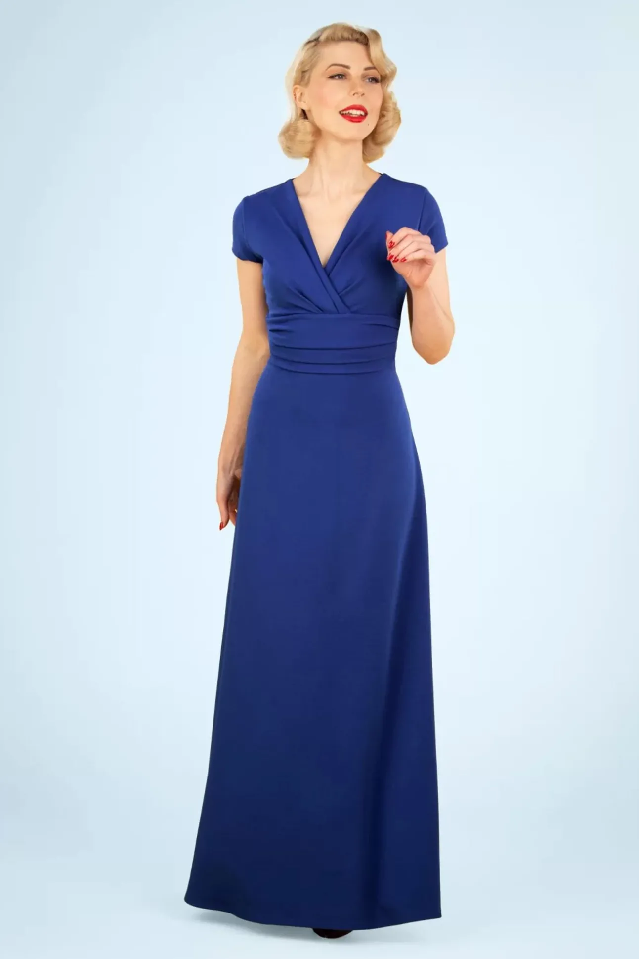 Rinda Maxi-Jurk In Koningsblauw