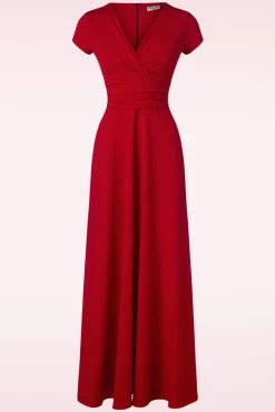 Rinda Maxi-Jurk In Lippenstiftrood