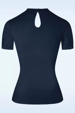 Sandy Loves Danny Top In Marineblauw