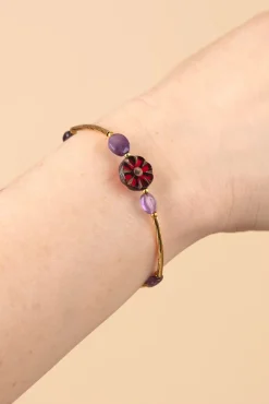 Sassy Ametista Armband In Goud En Paars