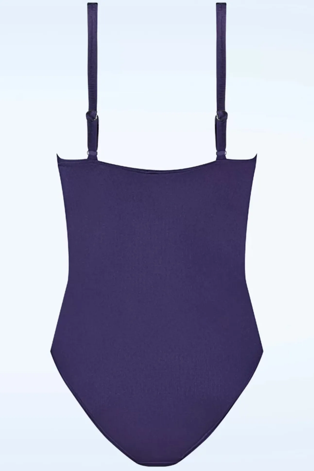 Satin Padded Badpak In Navy Blauw