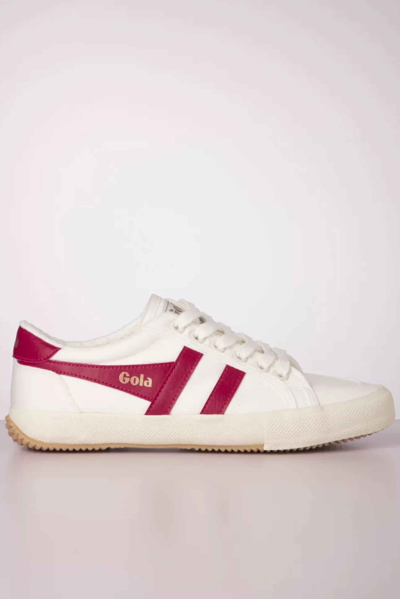 Stratus Tennis Sneakers In Gebroken Wit En Bessenbrood