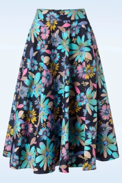 Summer Bee Swing Rok In Marineblauw