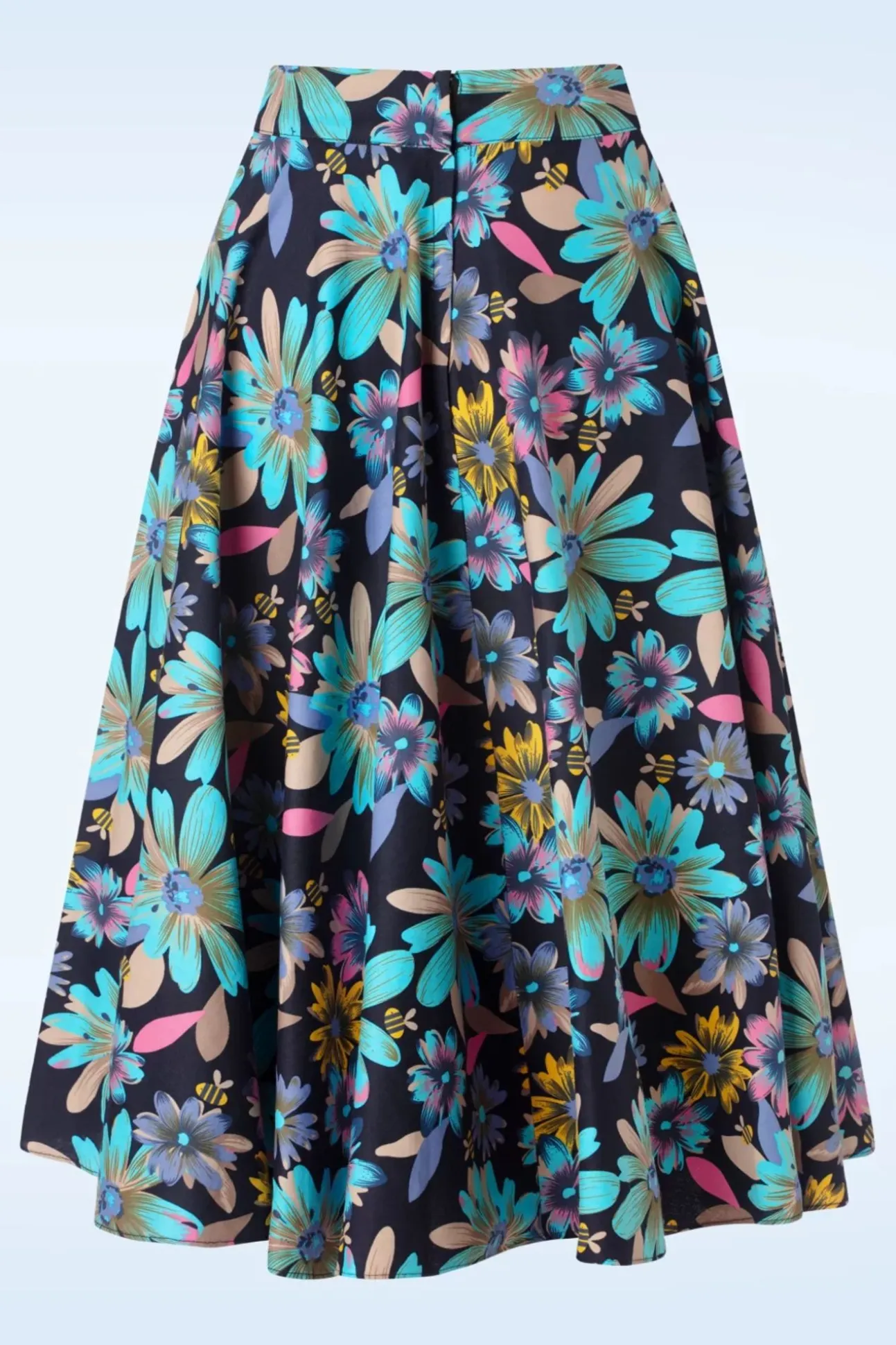 Summer Bee Swing Rok In Marineblauw