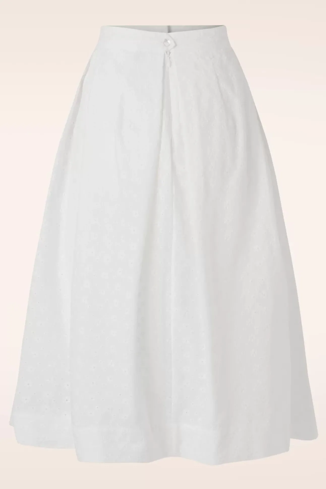 Suzette Rosa Broderie Anglaise Rok Met Plooien In Wit