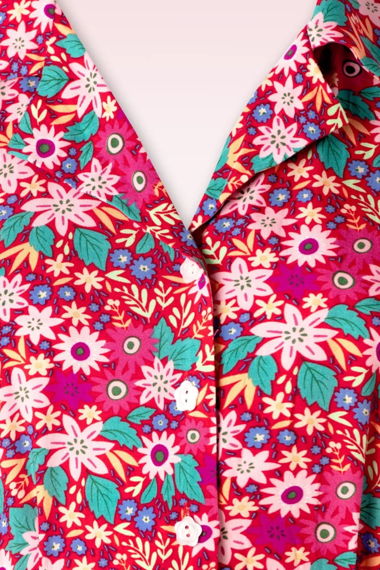 Tea Party Jurk In Rood En Multi