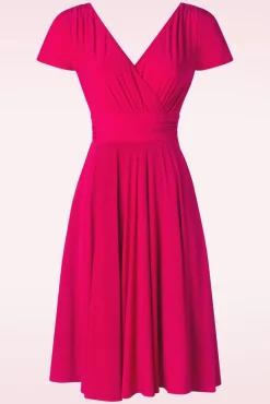 The Alessandra Swing Jurk In Felroze