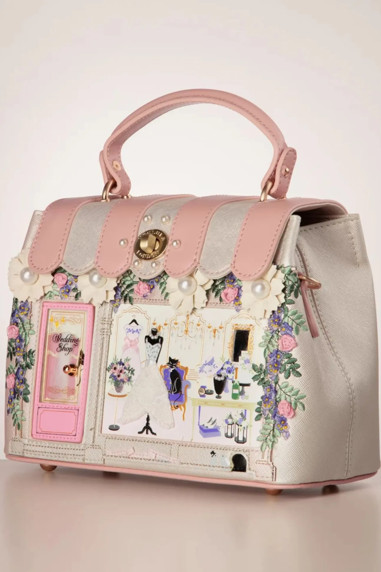 The Wedding Shop Mini Grace Handtas In Champagne