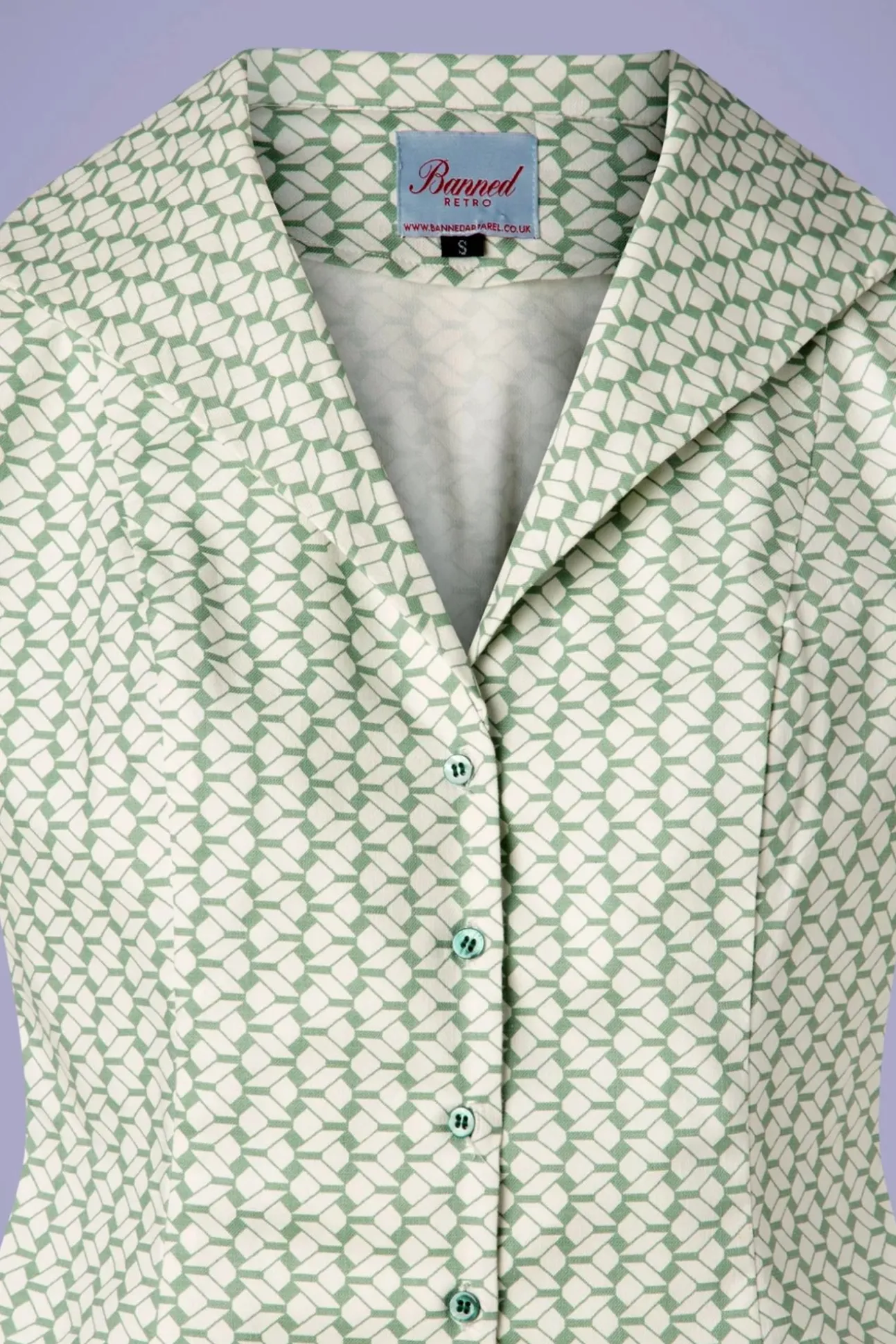 Tina Tile Blouse In Mintgroen