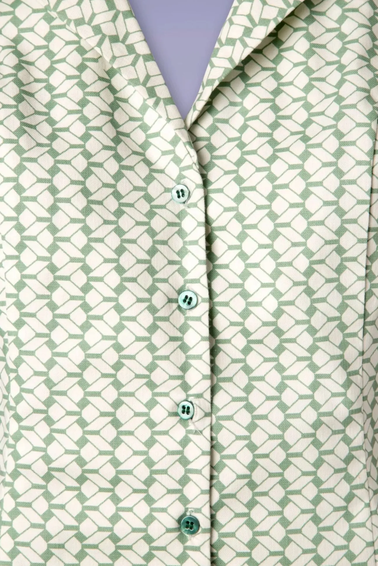 Tina Tile Blouse In Mintgroen