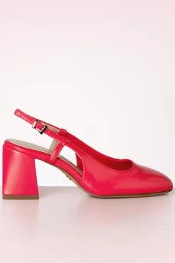 Trinny Vegan Slingback Pumps In Punch Roze