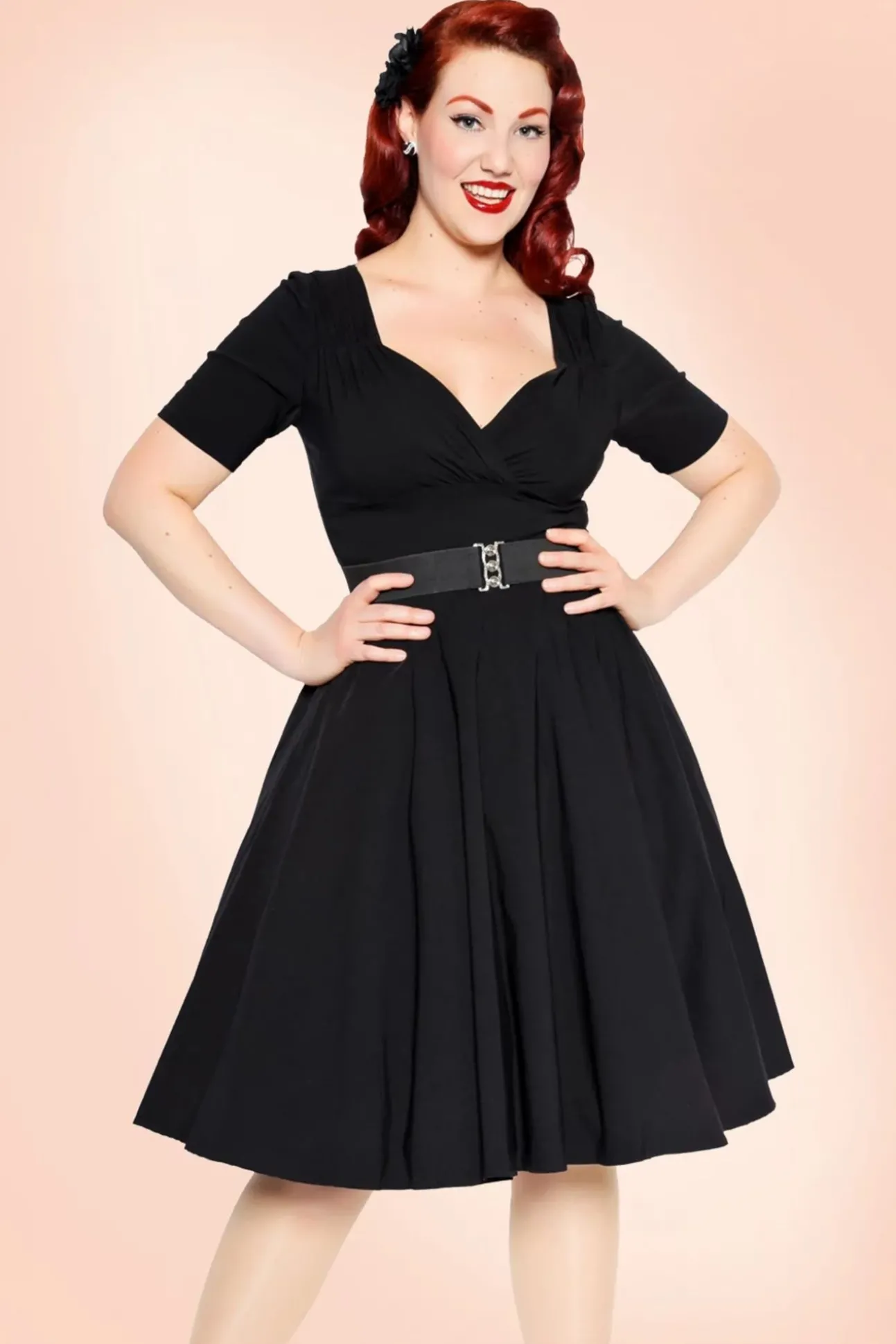 Trixie Doll Swing Jurk In Zwart