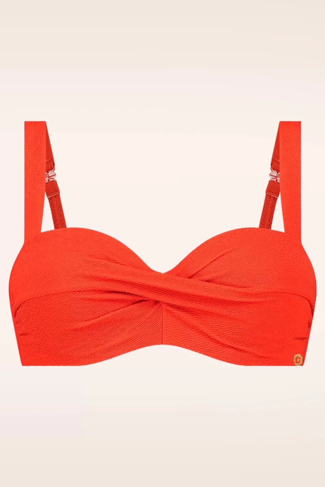 Twisted Bikinitop In Zomers Rood