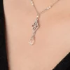 Victorian Filigraan Ketting In Zilver En Glas