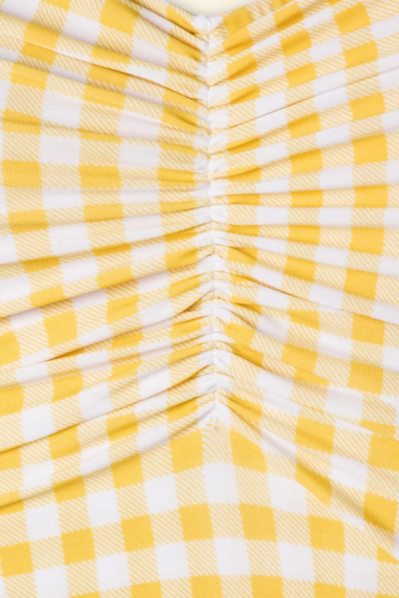 Zomer Gingham Badpak Uit Een Stuk In Geel En Wit